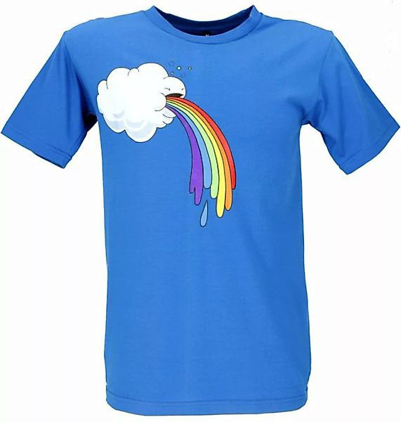 Guru-Shop T-Shirt Fun Retro Art T-Shirt `Wolke` - blau alternative Bekleidu günstig online kaufen