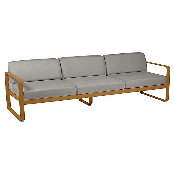 Bellevie 3-Sitzer Lounge-Sofa D2 Lebkuchen B8 Taupegrau günstig online kaufen