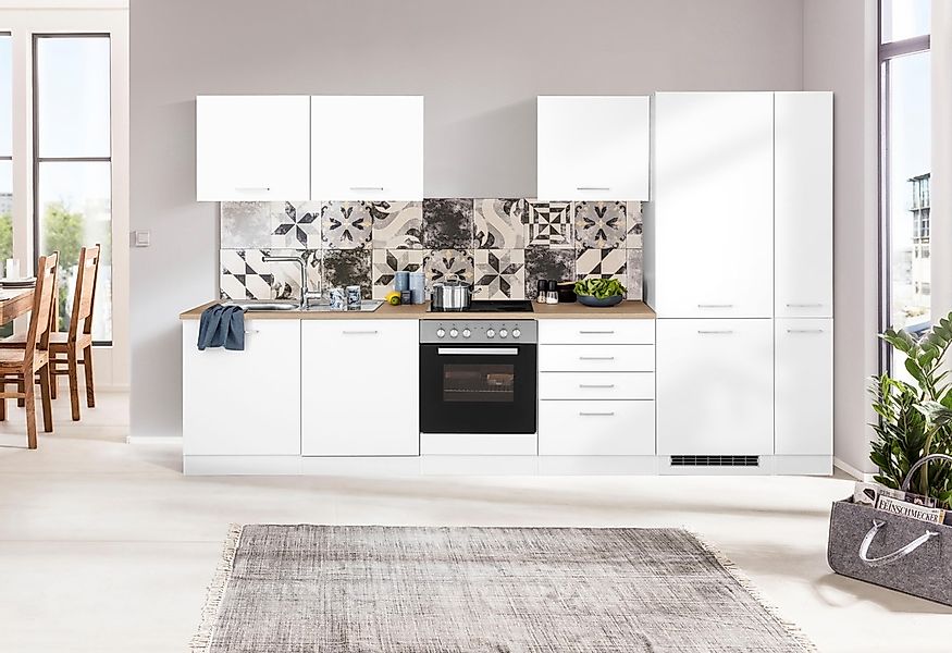 KOCHSTATION Küchenzeile »KS-Visby«, ohne E-Geräte, 330 cm, für Kühl/Gefrier günstig online kaufen