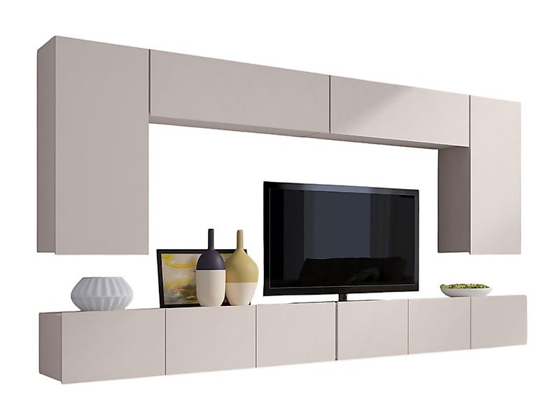 Compleo Wohnwand CALABRO Modern und elegant design, 6er-Set, 2x TV-Lowboard günstig online kaufen