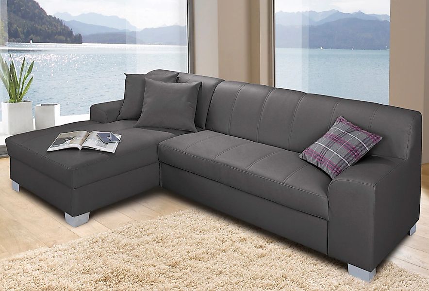 Home affaire Ecksofa "Anzio, elegant und gemütlich, Breite 239cm, L-Form" w günstig online kaufen