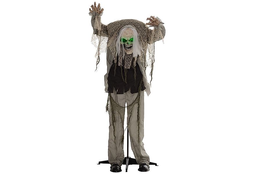 HOMCOM Dekofigur 160cm, mit LED-Lichter, Soundfunktion, verstellbare Arme ( günstig online kaufen