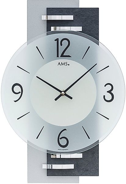 AMS Wanduhr, Exklusiv-Modell, Quarzuhr, Made in Germany, Holz, Wohnzimmer,E günstig online kaufen