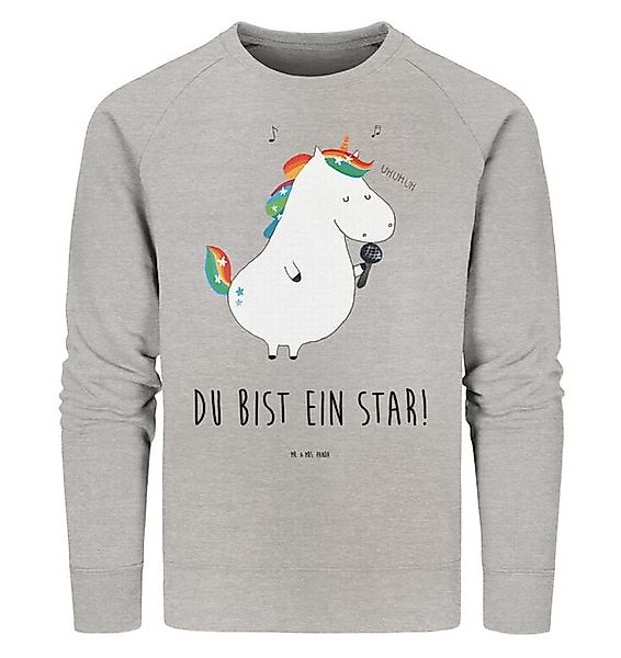 Mr. & Mrs. Panda Longpullover Einhorn Sänger Größe S - Heather Grey - Gesch günstig online kaufen