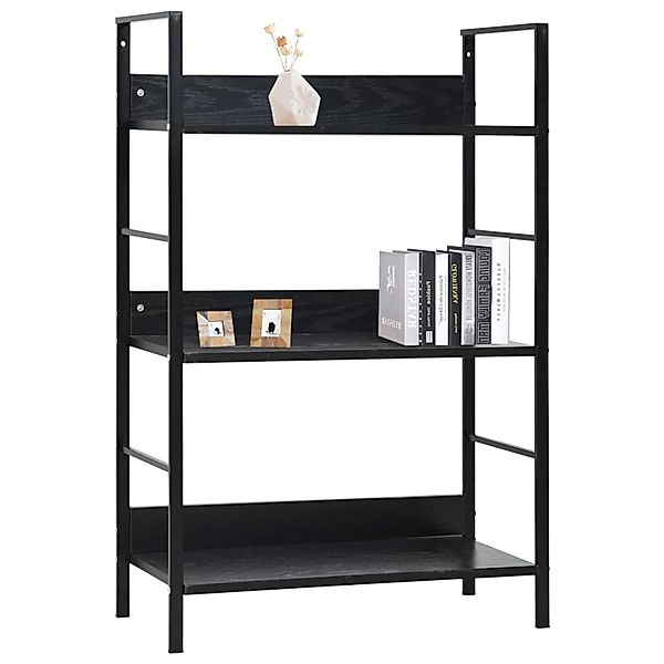 vidaXL Bücherregal Bücherregal 3 Regalböden Schwarz günstig online kaufen
