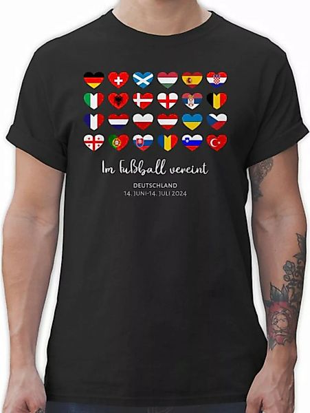 Shirtracer T-Shirt Im Fußball vereint - Deutschland EM 2024 Länder 2024 Fus günstig online kaufen