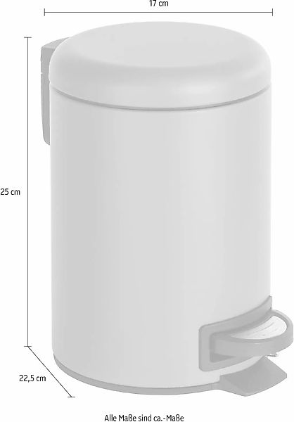 Wenko Treteimer Leman Grau 3 L günstig online kaufen