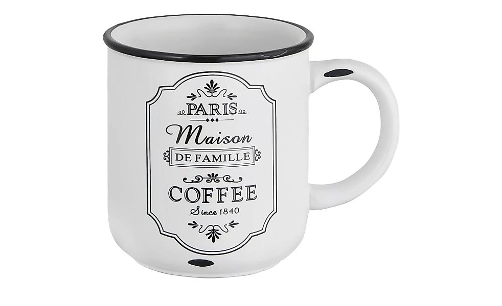 for friends Kaffeebecher  Paris - weiß - Steinzeug - 9,7 cm - Geschirr > Be günstig online kaufen