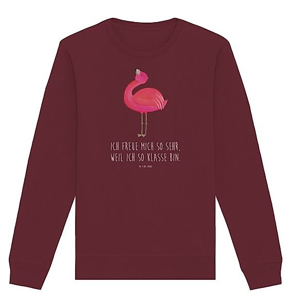 Mr. & Mrs. Panda Longpullover Flamingo Stolz Größe L - Burgundy - Geschenk, günstig online kaufen