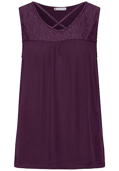 STREET ONE 3/4-Arm-Shirt STREET ONE / Da.Top / matmix lace top w.cross stra günstig online kaufen