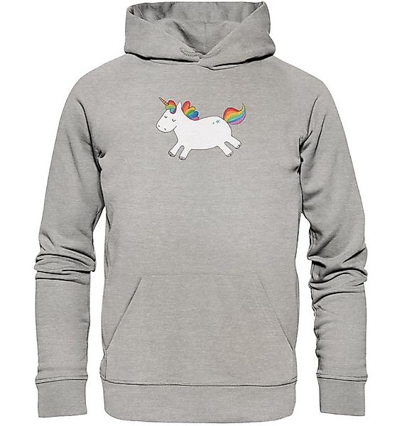 Mr. & Mrs. Panda Hoodie Einhorn Happy Größe XXL - Heather Grey - Geschenk, günstig online kaufen