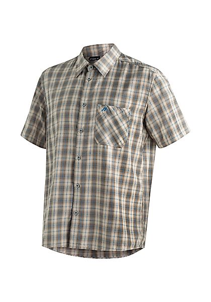 Maier Sports Funktionshemd "Mauro" Kariertes Kurzarm-Hemd für Wandern, Reis günstig online kaufen