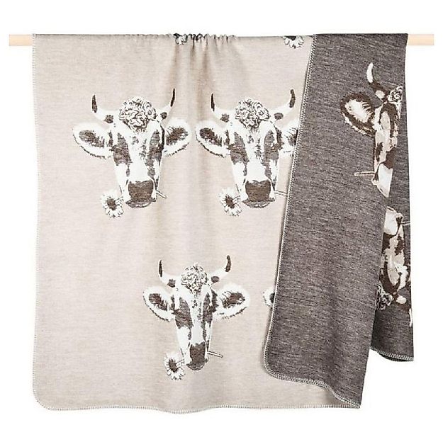 Wohndecke Decke Moo Kuh Grau (150x200cm), PAD günstig online kaufen