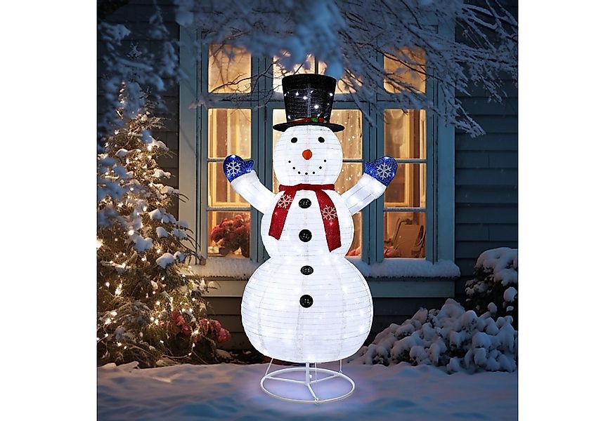 LALAHO Schneemann LED-Schneemann Weihnachten deko, 180cm mit 200 LEDs Weihn günstig online kaufen