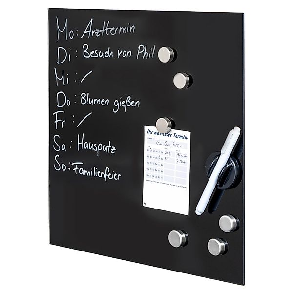 bremermann Magnettafel Magnettafel mit Glasfront, 6 Magnete und 1 Marker günstig online kaufen