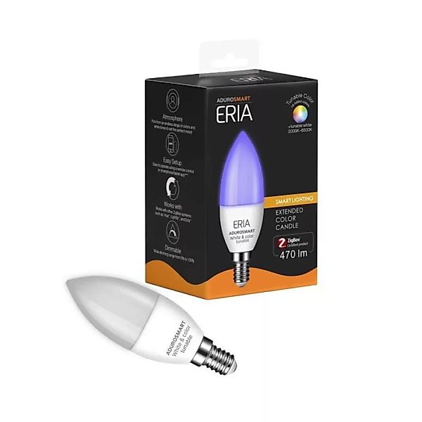 AduroSmart ERIA Zigbee LED E14 Kerze B38 in Weiß 6W 470lm RGBW günstig online kaufen