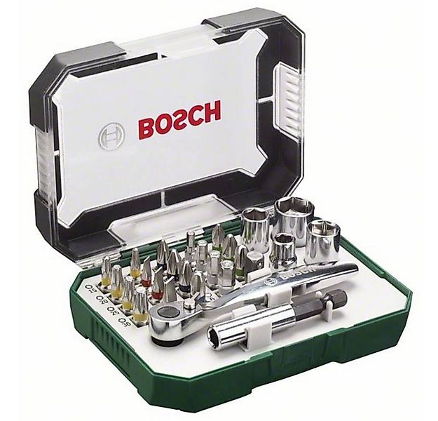 BOSCH Bit-Set Schrauberbit- und Ratschen-Set, 26-teilig 2607017322, inkl. R günstig online kaufen