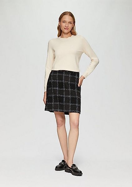 s.Oliver Minirock Rock Kurzer Bouclé-Rock mit Musterung günstig online kaufen