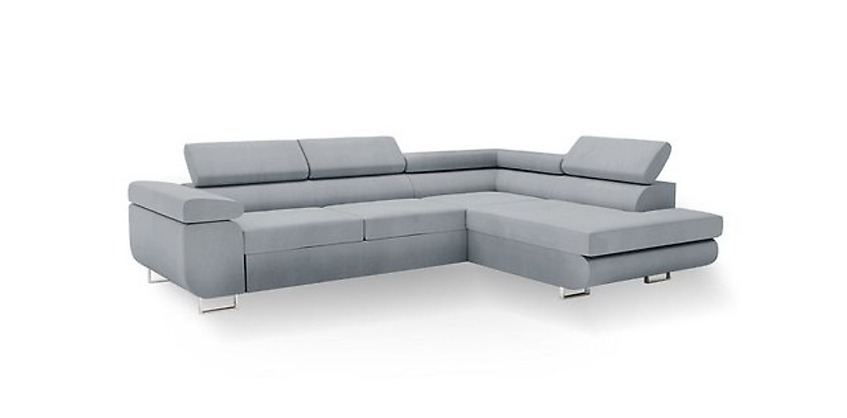 Goldstoff Ecksofa hochwertige Couch mit Schlaffunktion, modernes Sofa mit p günstig online kaufen