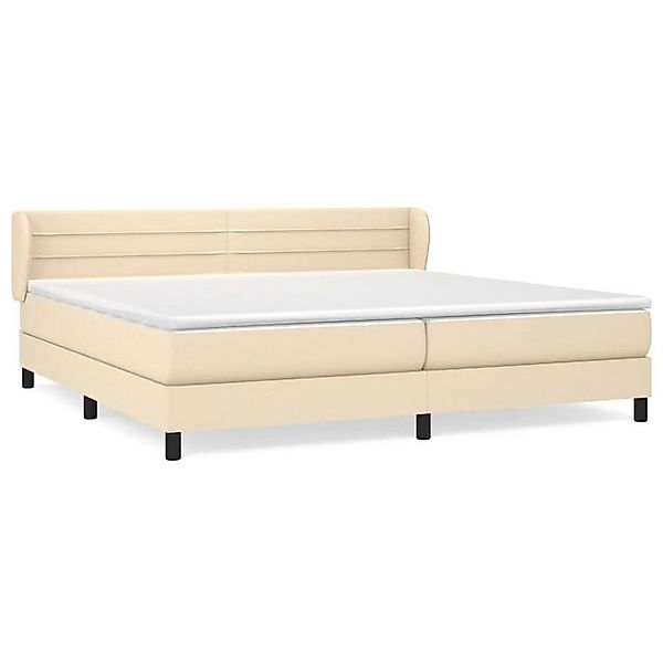 vidaXL Boxspringbett Boxspringbett mit Matratze Creme 200x200 cm Stoff Bett günstig online kaufen