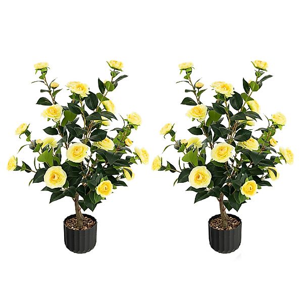 Kunstbaum Kamelie, COSTWAY, Höhe 95 cm, günstig online kaufen