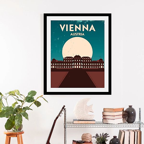 queence Bild "Wien", Stadt-Städte-Gebäude-Schriftzug-Schriftzüge-Österreich günstig online kaufen