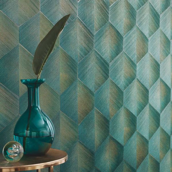 Bricoflor 3D Tapete in Dunkelgrün für Wohnzimmer und Schlafzimmer Design Vl günstig online kaufen