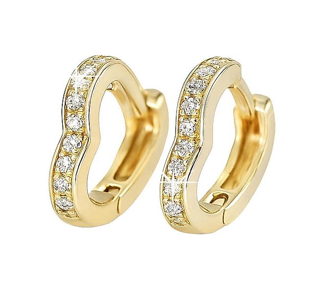 Taffstyle Paar Creolen Creolen 925 Sterling Silber Creolen Herzform Damen O günstig online kaufen