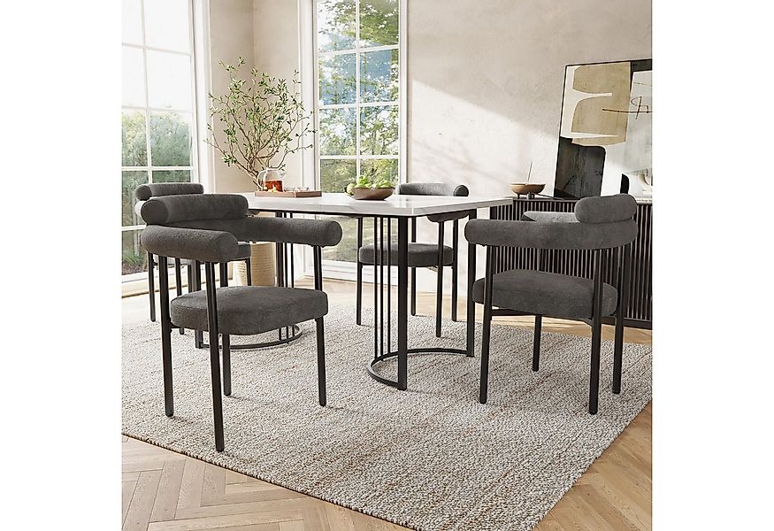 Flieks Esszimmerstuhl (Set, 4 St), 4er Set Polsterstühle Wohnzimmer Samt Kü günstig online kaufen