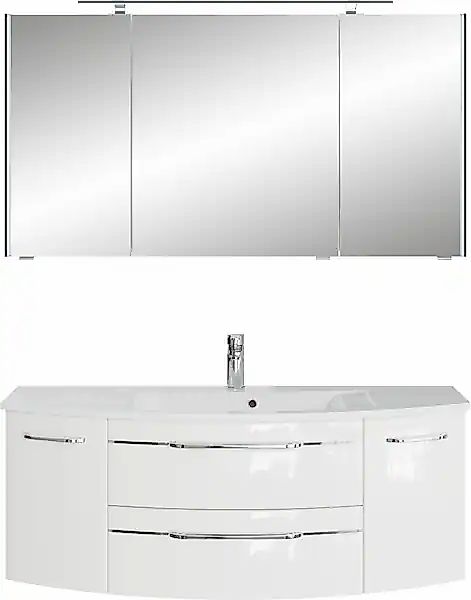 Saphir Badmöbel-Set »Serie 7045 2-teilig Mineralmarmor-Waschtisch mit LED-S günstig online kaufen