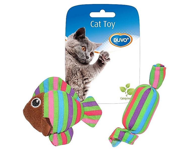 DUVO+ Tierkuscheltier Katzenspielzeug Fisch und Bonbon günstig online kaufen