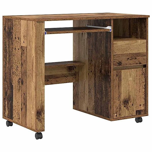 vidaXL Tisch mit Rollen Mit Rad Altholz 91 x 50 x 77 cm Holzwerkstoff 86953 günstig online kaufen