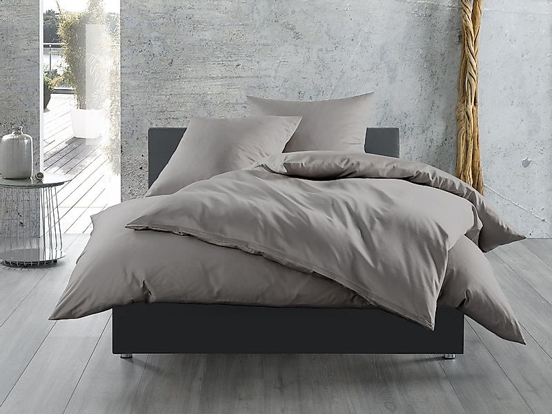BETTWAESCHE-MIT-STIL Bettwäsche Mako Satin Bettwäsche uni günstig online kaufen