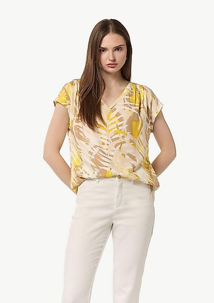 comma Kurzarmbluse Bluse Blusenshirt mit All-over-Print günstig online kaufen
