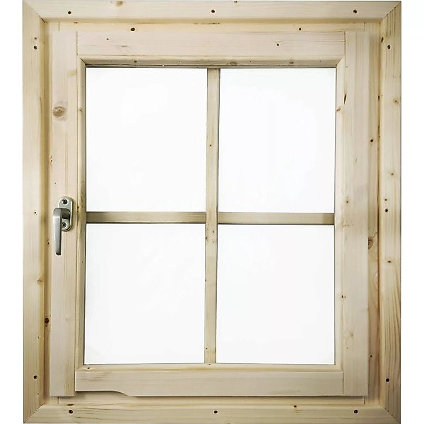 Karibu Fenster für 38mm Dreh-/Kippbeschlag Naturbelassen 69 cm x 80 cm günstig online kaufen