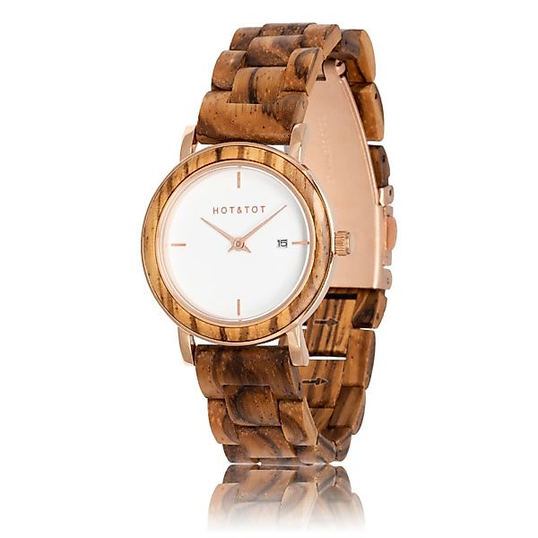 Armbanduhr Aus Holz | Damen Eos Zebrano-holz | 32 Mm | Handgemacht | Vegan günstig online kaufen