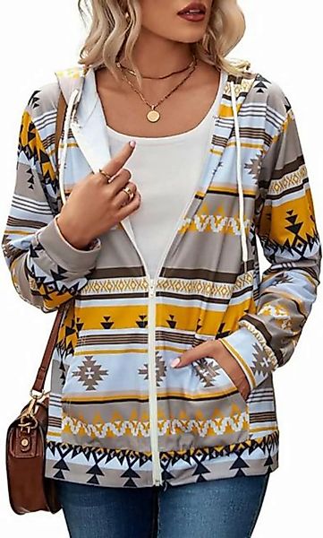 KIKI Winterjacke Damen Zip Hoodie Kapuzenpulli Reißverschluss Pullover Swea günstig online kaufen