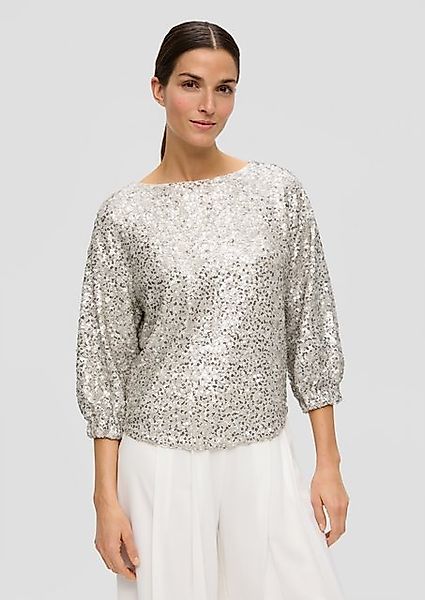 s.Oliver BLACK LABEL Langarmbluse Mesh-Bluse mit günstig online kaufen
