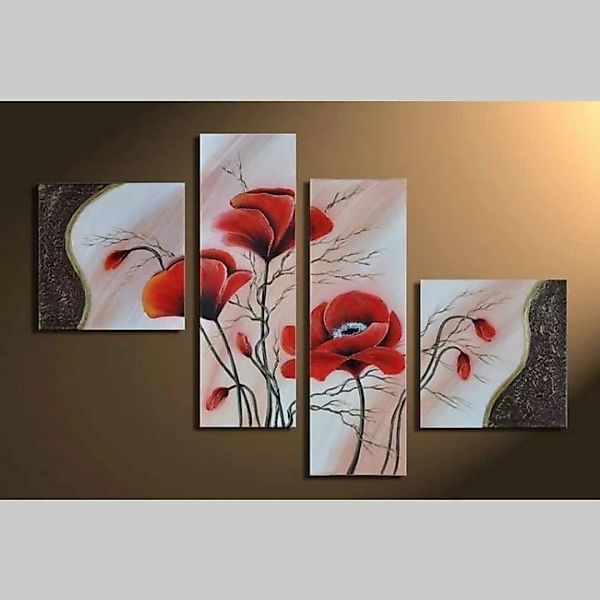 4 Leinwandbilder MOHN (3) 100 x 70cm Handgemalt günstig online kaufen