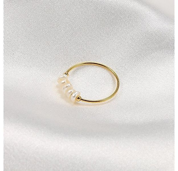 Eyecatcher Fingerring Anti Stress Anxiety Ring drehbare Süßwasserperlen aus günstig online kaufen