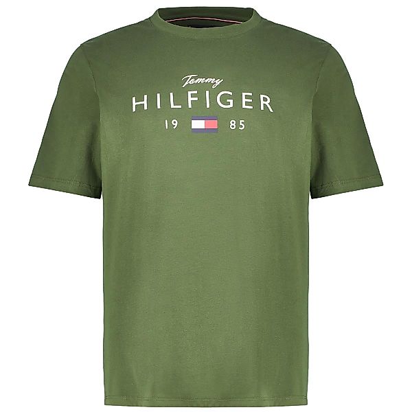 Tommy Hilfiger T-Shirt mit Label-Print Farbe grün Größe: 5XL günstig online kaufen