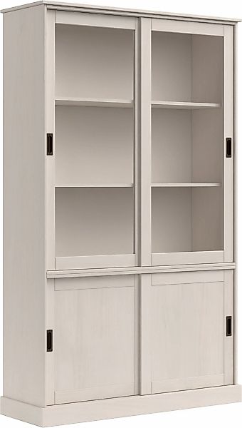 OTTO home Vitrine "Schröder" mit 2+2 Schiebetüren, aus massivem Kiefernholz günstig online kaufen