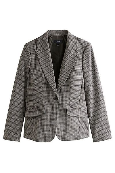 Next Jackenblazer Einreihiger Tailored Fit Blazer mit Karomuster (1-tlg) günstig online kaufen