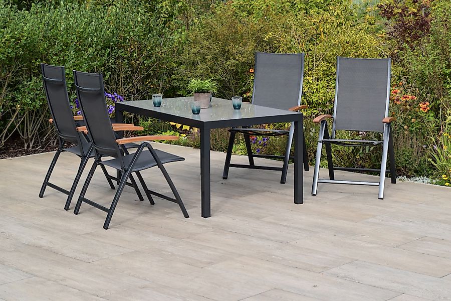 MERXX Garten-Essgruppe ""Toblino"", (Set, 5 tlg., 5-fach verstellbare Rücke günstig online kaufen