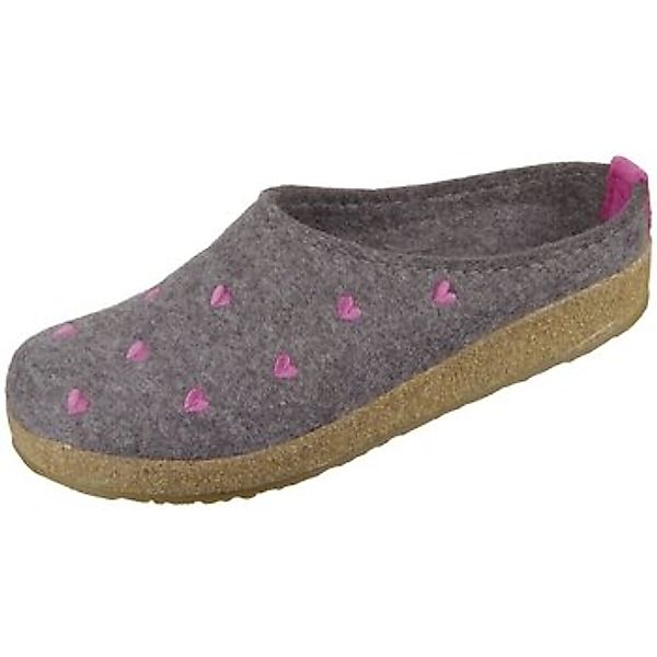Haflinger  Hausschuhe Grizzly Cuoricino 741031-4 anthrazit Wolle 741031-4 günstig online kaufen