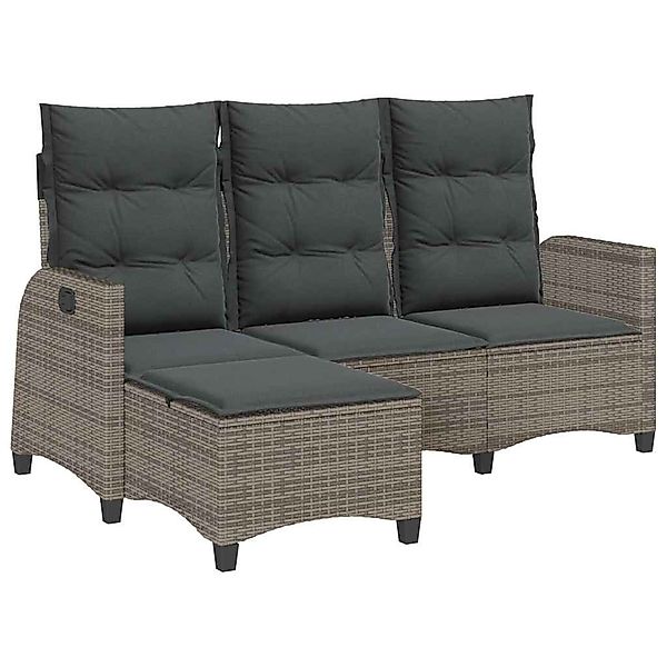 vidaXL Loungesofa Gartensofa mit Liegefunktion Kissen günstig online kaufen