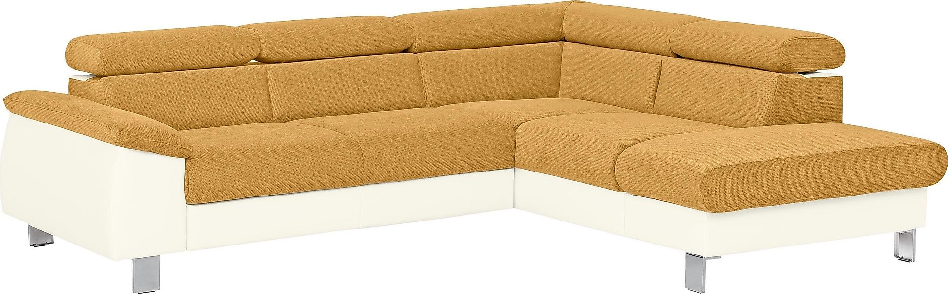 COTTA Ecksofa "Komaris L-Form, B: 249 cm" mit Kopfteilverstellung, optional günstig online kaufen
