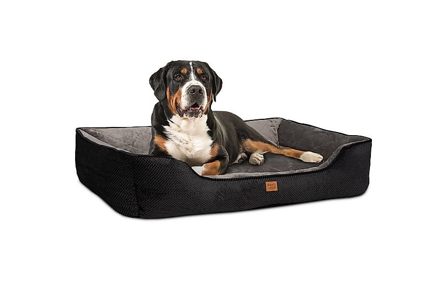 ib style Tierkissen Happy Milo XL 115x90cm Schwarz, Körbchen - mit Reißvers günstig online kaufen