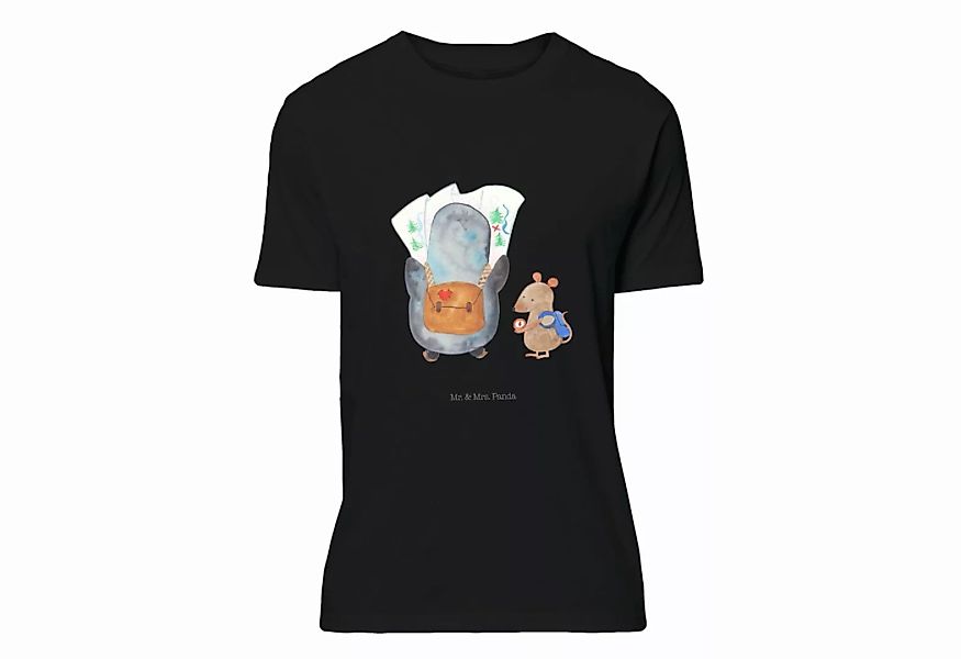 Mr. & Mrs. Panda T-Shirt Pinguin & Maus Wanderer - Schwarz - Geschenk, Ausf günstig online kaufen