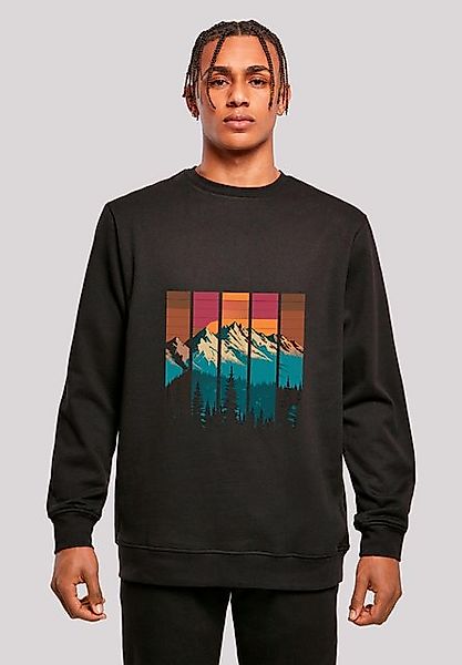 F4NT4STIC Sweatshirt Berg Sonnenuntergang Retro Premium Qualität günstig online kaufen